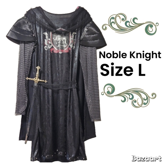 Halloween Noble Knight Costume with Sword Size L - Picture 1 of 1